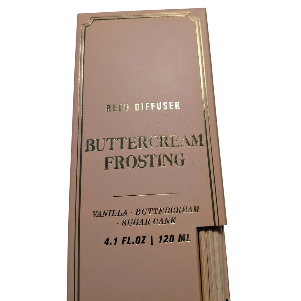 Candle-Lite Buttercream Frosting‎ Reed Diffuser Vanilla Home Fragrance 4.1 Oz